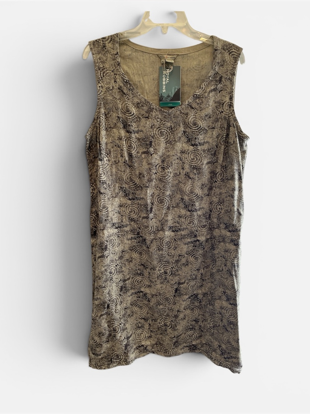 Royal Robbins Khaki & Cream boho PrintPanorama Dress